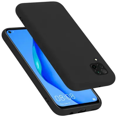 CADORABO Ohišje, združljiv s Huawei v tekoči črni barvi - zaščitni pokrov iz fleksibilnega silikona TPU