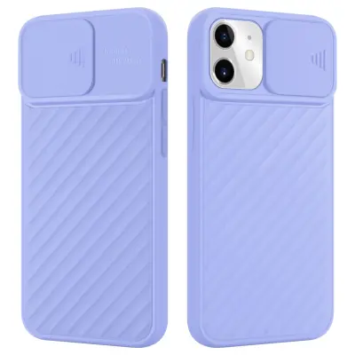 CADORABO Ohišje, združljiv z Apple v Matt Purple - zaščitni pokrov iz fleksibilnega silikona TPU in z zaščito pred kamero