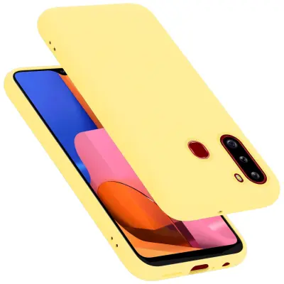 Cadorabo ohišje, združljiv s Samsungom v tekoči rumeni - zaščitni pokrov, narejen iz fleksibilnega silikona TPU