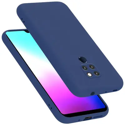 CADORABO Ohišje, združljiv s Huawei v tekoči modri barvi - zaščitni pokrov iz fleksibilnega silikona TPU