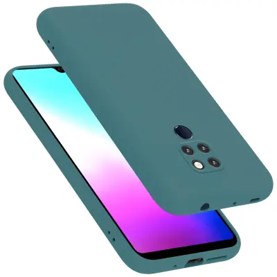 CADORABO Ohišje, združljiv s Huawei v tekoči zeleni barvi - zaščitni pokrov iz fleksibilnega silikona TPU