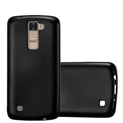 Cadorabo Case, združljiv z LG v kovinski črni barvi - zaščitni pokrov iz fleksibilnega silikona TPU