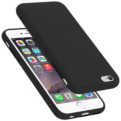 Cadorabo Case, združljiv z Apple v tekoči črni barvi - zaščitni pokrov iz fleksibilnega silikona TPU
