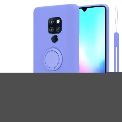CADORABO Ohišje, združljiv s Huawei v tekoči lahki vijolični barvi - zaščitni pokrov iz fleksibilnega silikona TPU z obročem