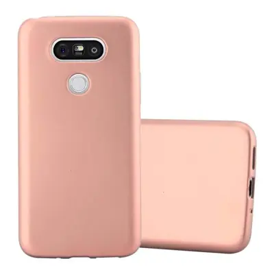 Cadorabo Case, združljiv z LG v kovinskem rosă ‰ Gold - zaščitni pokrov iz fleksibilnega silikona TPU