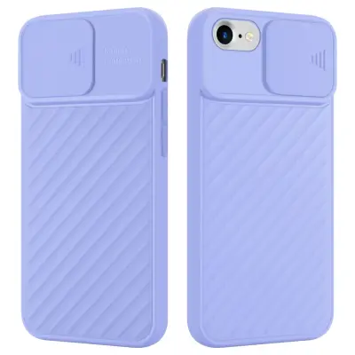 CADORABO Ohišje, združljiv z Apple v Matt Purple - zaščitni pokrov iz fleksibilnega silikona TPU in z zaščito pred kamero