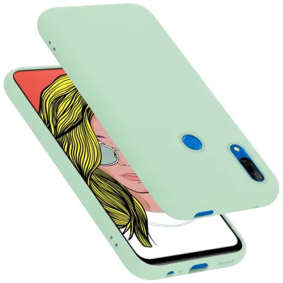 CADORABO Ohišje, združljiv s Huawei v tekoči svetlo zeleni barvi - zaščitni pokrov iz fleksibilnega silikona TPU