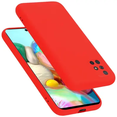 CADORABO Ohišje, združljiv s Samsungom v tekoči rdeči barvi - zaščitni pokrov iz fleksibilnega silikona TPU