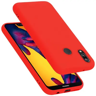 CADORABO Ohišje, združljiv s Huawei v tekoči rdeči barvi - zaščitni pokrov iz fleksibilnega silikona TPU
