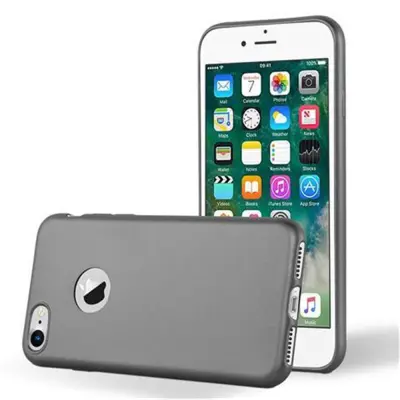 Cadorabo Case, združljiv z Apple v kovinsko sivi - zaščitni pokrov, narejen iz fleksibilnega silikona TPU