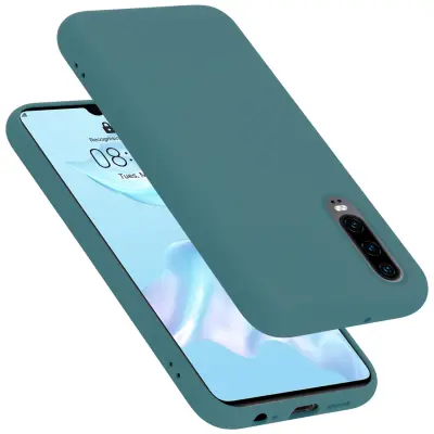CADORABO Ohišje, združljiv s Huawei v tekoči zeleni barvi - zaščitni pokrov iz fleksibilnega silikona TPU
