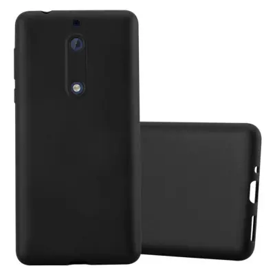 Cadorabo Case, združljiv z Nokia v kovinski črni barvi - zaščitni pokrov iz fleksibilnega silikona TPU