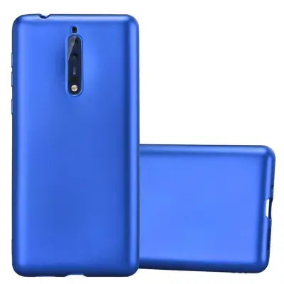 Cadorabo Case, združljiv z Nokia v kovinsko modri - zaščitni pokrov, narejen iz fleksibilnega silikona TPU