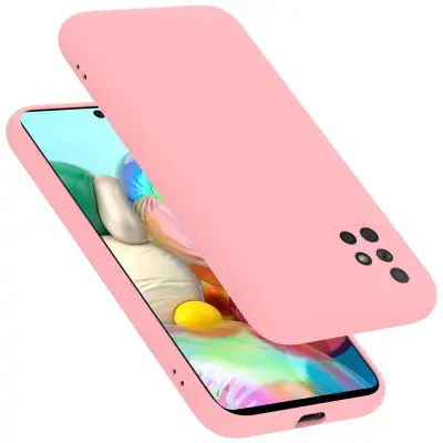 Ohišje Cadorabo, združljiv s Samsungom v tekoči roza barvi - zaščitni pokrov iz fleksibilnega silikona TPU