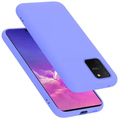 CADORABO Ohišje, združljiv s Samsungom v tekoči lahki vijolični barvi - zaščitni pokrov iz fleksibilnega silikona TPU