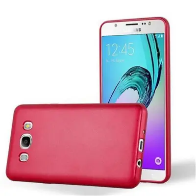 CADORABO Ohišje, združljiv s Samsungom v kovinsko rdeči - zaščitni pokrov, narejen iz fleksibilnega silikona TPU