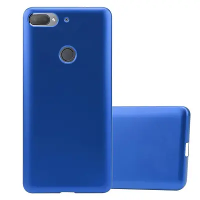 Cadorabo Case, združljiv s HTC v kovinsko modri - zaščitni pokrov, narejen iz fleksibilnega silikona TPU