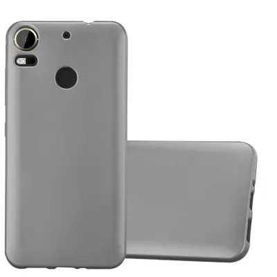 Cadorabo Case, združljiv s HTC v kovinsko sivi - zaščitni pokrov, narejen iz fleksibilnega silikona TPU