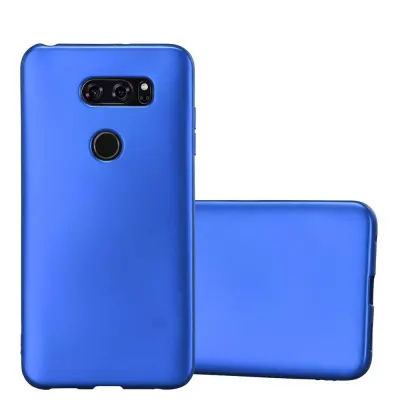 Cadorabo Case, združljiv z LG v kovinsko modri - zaščitni pokrov, narejen iz fleksibilnega silikona TPU