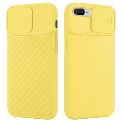 CADORABO Ohišje, združljiv z Apple v Matt Yellow - Zaščitni pokrov iz fleksibilnega silikona TPU in z zaščito pred kamero