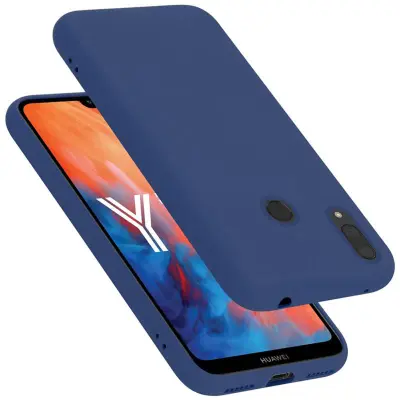 CADORABO Ohišje, združljiv s Huawei v tekoči modri barvi - zaščitni pokrov iz fleksibilnega silikona TPU
