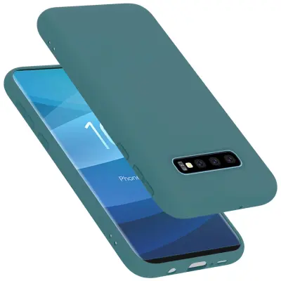 CADORABO Ohišje, združljiv s Samsungom v tekoči zeleni barvi - zaščitni pokrov iz fleksibilnega silikona TPU