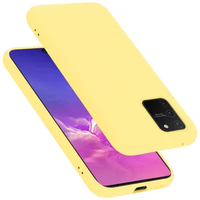 Cadorabo ohišje, združljiv s Samsungom v tekoči rumeni - zaščitni pokrov, narejen iz fleksibilnega silikona TPU