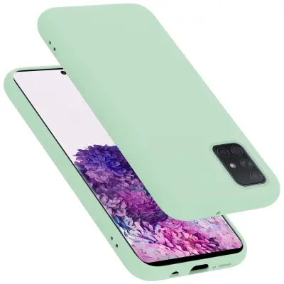 CADORABO Ohišje, združljiv s Samsungom v tekoči svetlo zeleni barvi - zaščitni pokrov iz fleksibilnega silikona TPU
