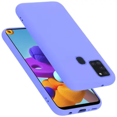 CADORABO Ohišje, združljiv s Samsungom v tekoči lahki vijolični barvi - zaščitni pokrov iz fleksibilnega silikona TPU
