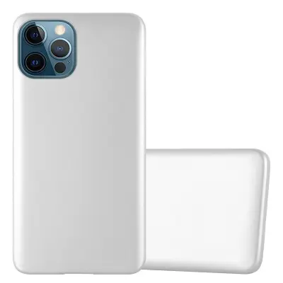Cadorabo Case, združljiv z Apple v kovinskem srebru - zaščitni pokrov iz fleksibilnega silikona TPU