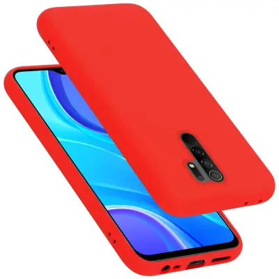CADORABO Ohišje, združljiv s Xiaomi v tekoči rdeči barvi - zaščitni pokrov iz fleksibilnega silikona TPU