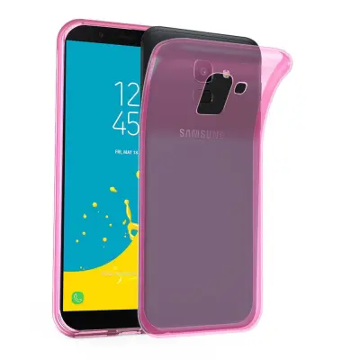 Cadorabo Case, združljiv s Samsungom v prozornem roza - zaščitni pokrov iz fleksibilnega silikona TPU