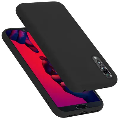CADORABO Ohišje, združljiv s Huawei v tekoči črni barvi - zaščitni pokrov iz fleksibilnega silikona TPU