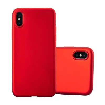Cadorabo Case, združljiv z Apple v kovinsko rdeči - zaščitni pokrov, narejen iz fleksibilnega silikona TPU