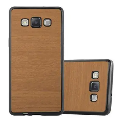 CADORABO Ohišje, združljiv s Samsungom v leseno rjavem - zaščitnem pokrovu, narejen iz fleksibilnega silikona TPU