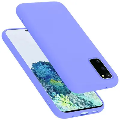 CADORABO Ohišje, združljiv s Samsungom v tekoči lahki vijolični barvi - zaščitni pokrov iz fleksibilnega silikona TPU