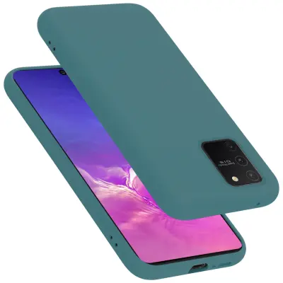 CADORABO Ohišje, združljiv s Samsungom v tekoči zeleni barvi - zaščitni pokrov iz fleksibilnega silikona TPU