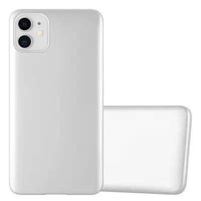 Cadorabo Case, združljiv z Apple v kovinskem srebru - zaščitni pokrov iz fleksibilnega silikona TPU