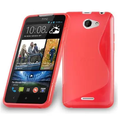Cadorabo Case, združljiv s HTC v Candy Apple Red - Zaščitni pokrov iz fleksibilnega silikona TPU
