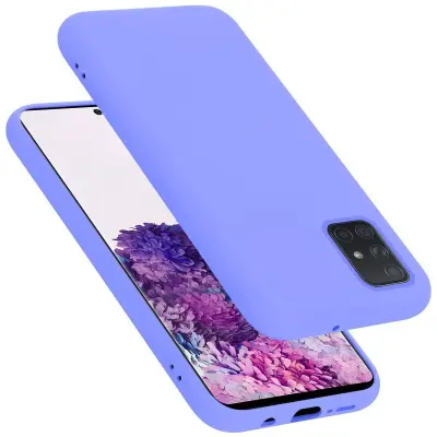 CADORABO Ohišje, združljiv s Samsungom v tekoči lahki vijolični barvi - zaščitni pokrov iz fleksibilnega silikona TPU