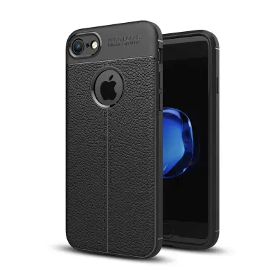 Cadorabo Case, združljiv z Apple v Deep Black - Zaščitni pokrov iz silikona TPU z plemenito imitacijo usnja