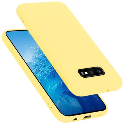 Cadorabo ohišje, združljiv s Samsungom v tekoči rumeni - zaščitni pokrov, narejen iz fleksibilnega silikona TPU
