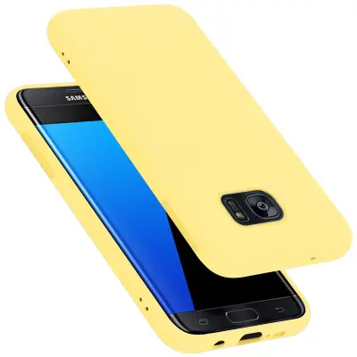 Cadorabo ohišje, združljiv s Samsungom v tekoči rumeni - zaščitni pokrov, narejen iz fleksibilnega silikona TPU