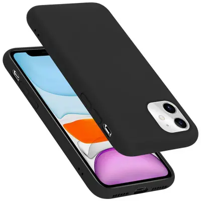 Cadorabo Case, združljiv z Apple v tekoči črni barvi - zaščitni pokrov iz fleksibilnega silikona TPU