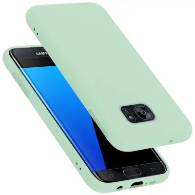 CADORABO Ohišje, združljiv s Samsungom v tekoči svetlo zeleni barvi - zaščitni pokrov iz fleksibilnega silikona TPU