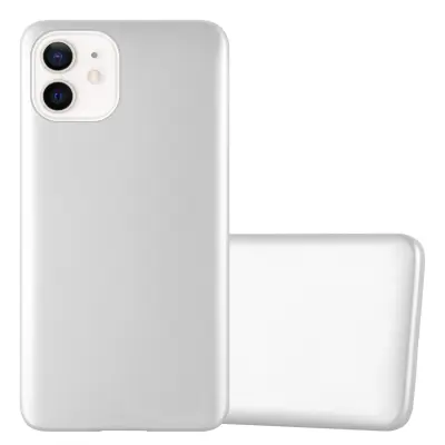 Cadorabo Case, združljiv z Apple v kovinskem srebru - zaščitni pokrov iz fleksibilnega silikona TPU