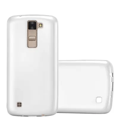 Cadorabo Case, združljiv z LG v kovinsko srebro - zaščitni pokrov iz fleksibilnega silikona TPU