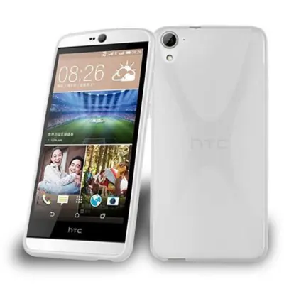 Cadorabo Case, združljiv s HTC v pol prozorni - zaščitni pokrov, narejen iz fleksibilnega silikona TPU
