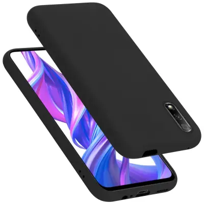CADORABO Ohišje, združljiv s Huawei v tekoči črni barvi - zaščitni pokrov iz fleksibilnega silikona TPU