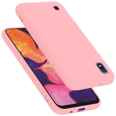 Ohišje Cadorabo, združljiv s Samsungom v tekoči roza barvi - zaščitni pokrov iz fleksibilnega silikona TPU